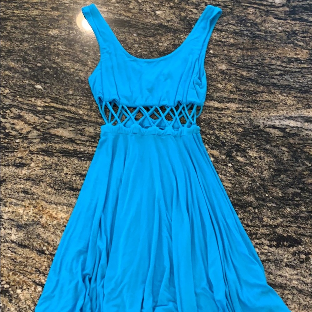 Blue cutout dress